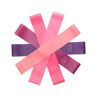 Rosa Farben üben Latex-Ausdehnungs-Widerstand-Übungs-Bänder mit Carry Bag aus
