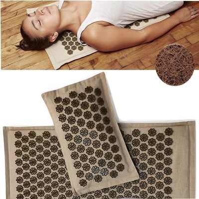 Organisches Leinenacupressure-Mat Yoga Meditation Mat With-Kissen erhöhen Durchblutungs-Hals-Rückenschmerzen-Entlastung