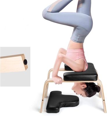 Holz 150kg PU-Yoga-Schemel-Bank Headstand fördern Durchblutung